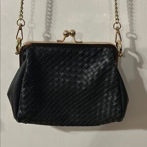 Gold and Black Vintage Shoulder Bag